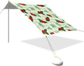 xigua Cherry Beach Tent Sun Shelter with Carrying Bag - Silver Coated Oxford Fabric Beach Canopy for Beach Camping Fishing - Includes Windproof Ropes Sandbags &amp Stakes