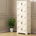 Storage Bins Stackable Folding Plastic Storage Containers with Clear Lids Multi Layer Organizer for Home Dorm Office Closet Bedroom Living Room