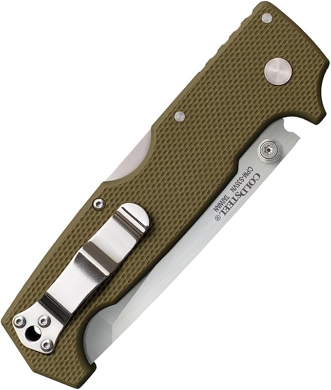 COLD STEEL SR1 S35VN Steel 4 Blade G-10 Handle Tactical Self-Defense Folding Knife with Tri-Ad Locking Mechanism and Pocket/Belt Clip