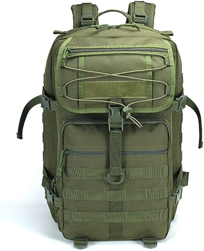 Outdoor Sports Pack Hiking Bag Tactical Rucksack Camo Knapsack Combat Tactical Molle 45L Backpack - Green