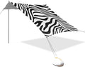 xigua Zebra Elements Beach Tent Sun Shelter with Carrying Bag - Silver Coated Oxford Fabric Beach Canopy for Beach Camping Fishing - Includes Windproof Ropes Sandbags &amp Stakes