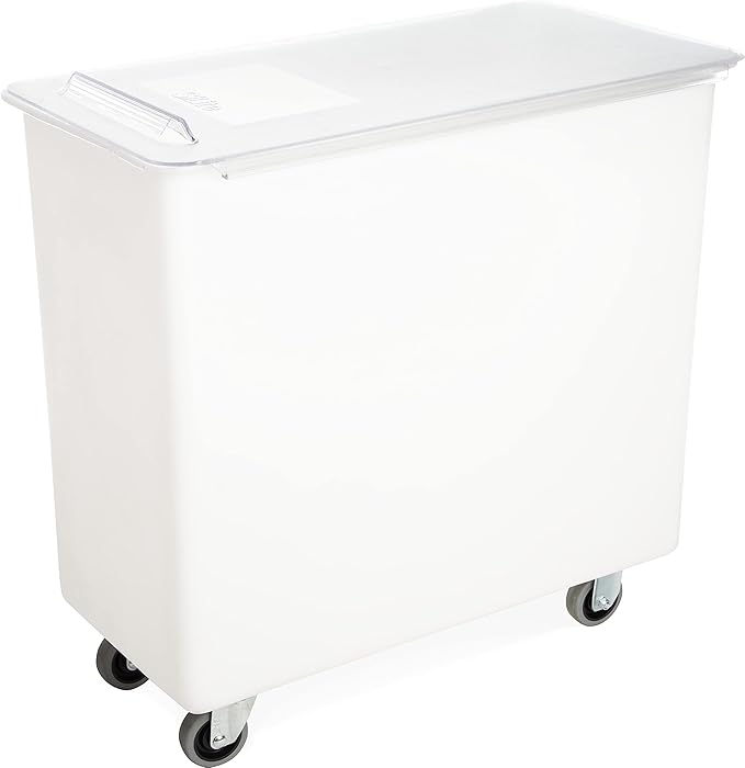 Carlisle FoodService Products BIN3602 Portable Ingredient / Food-Storage Bin with Sliding Lid 36 Gallon White