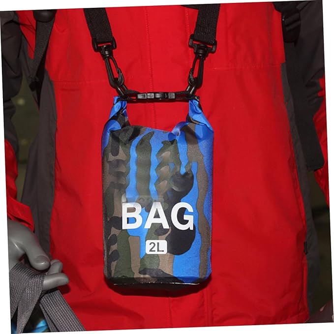 Toddmomy 3pcs Camouflage Pvc Bags for Outdoor Activities Versatile Beach Boating and Kayaking Shoulder Pack Floating Dry Bag Mixed Colors