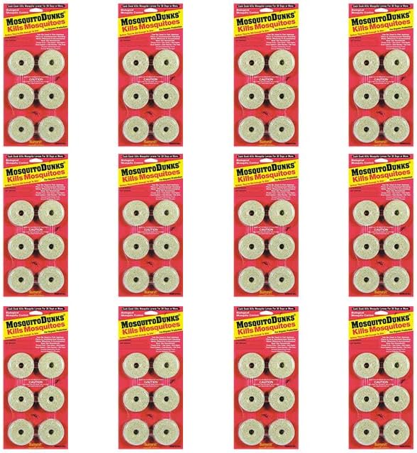 Summit Slow Release Mosquito Dunks 6 Count Packs – Case of 12 Floating Water Treatment Discs for Standing Water Long Lasting Mosquito Control for Rain Barrels Gutters &amp Outdoor Water Areas
