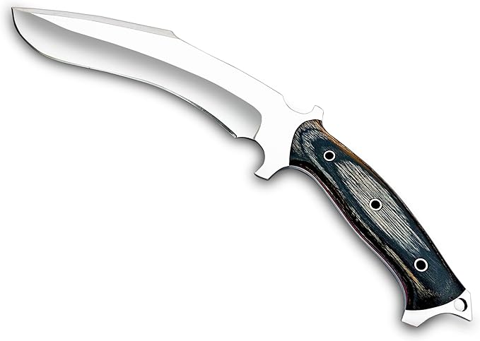 WARIVO Handmade D2 Kukri Knife - 15 Inch Fixed Blade Full Tang Machete for survival Clearing Bush Yard Work Gardening Camping Hiking and Bushcraft Outdoor Activities