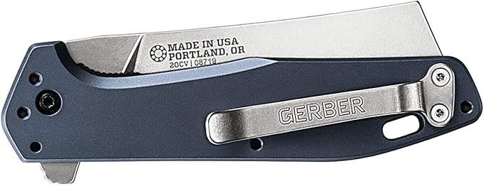 Gerber Gear Fastball Cleaver - Durable Folding Knife with Lock - Premium EDC Gear - 3 - Made in USA - Urban Blue