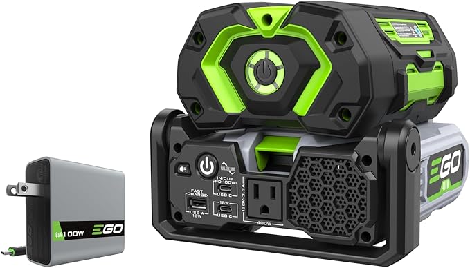 EGO Power+ Portable Inverter 400W Power Inverter Generator Quiet. Includes 56V 4.0Ah Battery and Charger - PAD5003