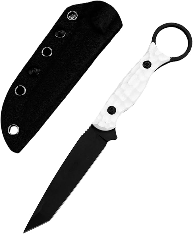 8.15-inch Fixed Blade Knife 8Cr13Mov Steel Blade G10 Protective Handle with Sheath Suitable for Outdoor Camping Fishing Hiking Rock Climbing Tools