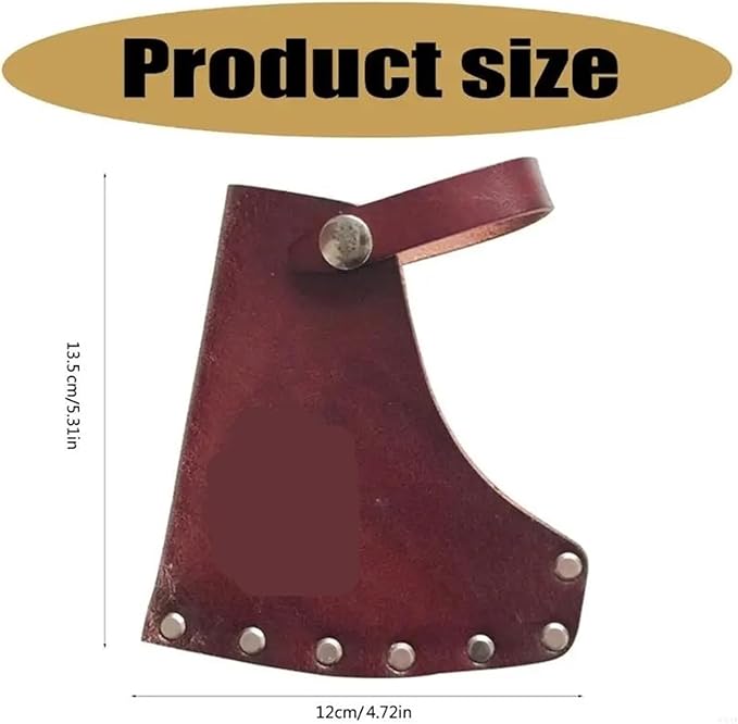 Outdoor Camping Axes Head Sheaths Protectors Bag PU Leather Axes Head Cover Portable Axes Head Sheath Protectors for Outdoor Camping Blade Protection