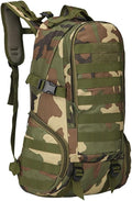 Tactical Backpack for Men Hiking Day Pack Molle Military Rucksack Waterproof 35L EDC Bag (Jungle Camouflage)
