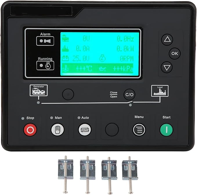 Generator Set Controller HQM6110U Control Panel Module 0.5‑70V Start Stop Automatic Detection for Single Generator