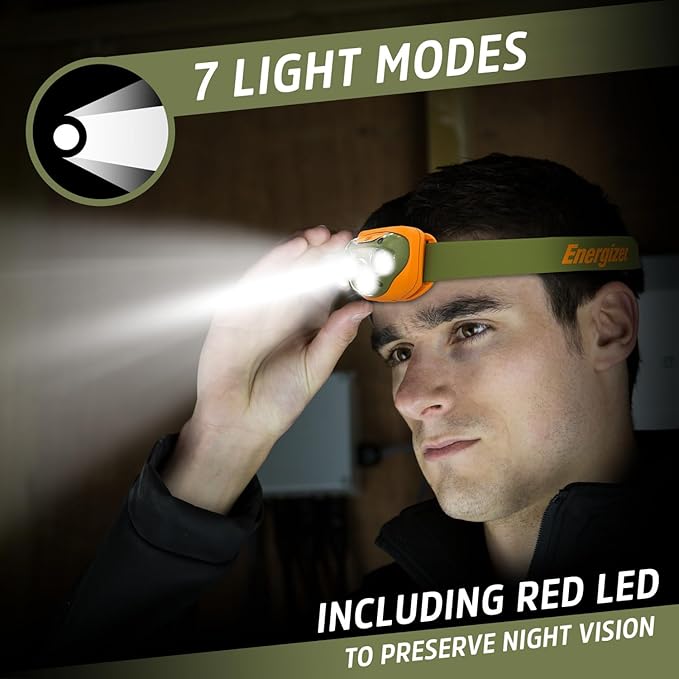 Energizer LED Headlamp PRO (4-Pack) IPX4 Water Resistant Headlamps High-Performance Head Light for Outdoors Camping Running Storm Survival LED Light for Emergencies (Batteries Included)