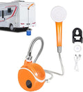 Camping Shower – 10.7x12.5x6cm ABS Orange Portable Wash System Water Pump Dispenser Spray Cleaning Device | Ideal for Car Bathing Hiking Trail Hygiene Pet Grooming Routine Outdoor Gear
