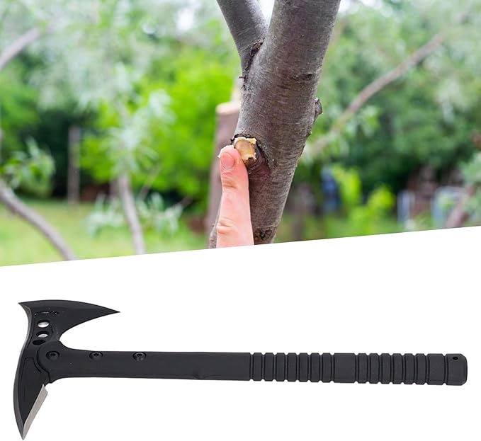 Ejoyous 14 Outdoor Multifunctional Hatchet Camping Axe Tool with High Tenacity Fiber Anti Slip Handle and 420 Steel for Hiking Camping Chopping Hammering