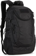25L Tactical Hiking Backpack Military Camouflage Hunting Rucksack Lightweight Waterproof Climbing Sports Bag (Black)