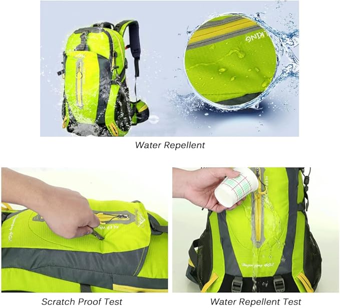 HUIOP Camping Backpack 40L Water Resistant Travel Backpack Camp Hike Laptop Daypack Trekking Climb Back Bags For Men Women