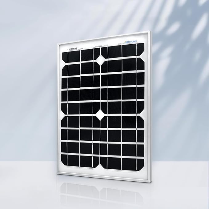 ACOPOWER 12V 20W 5A Solar Charge Kit20W Monocrystalline Solar Panel &amp 5A Charge Controller for RV Boats Camping w USB 5V Output as Phone Charger