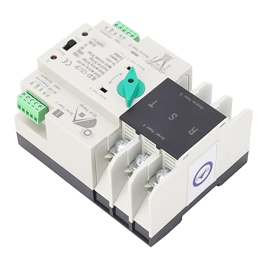 3P 110VPower Automatic Transfer Switch 100A Din Rail Type Mini ATS Backup Emergency Power Electrical Selector Generator Changeover Switch