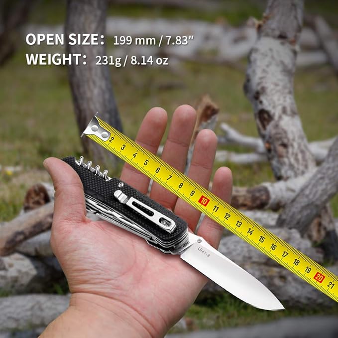 Ruike Small Camping Knife Lightweight Folding EDC Survival Utility Knives Set Grade Tactical Pocket Knife with Clip Men Women Multi Tools hiking Gear 17c27 Cool Steel Screwdriver LD41