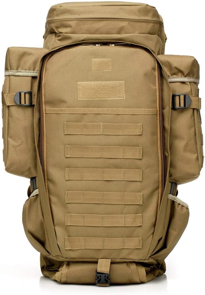 Outdoor Sports Pack Hiking Bag Tactical Rucksack Camo Knapsack Combat Camouflage Tactical Molle Hiking Backpack - Tan