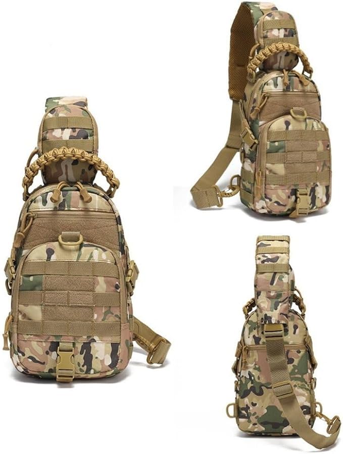 Small Tactical Shoulder Bag Waterproof Motorcycle Backpack for Travel Hiking Cycling Climbing
