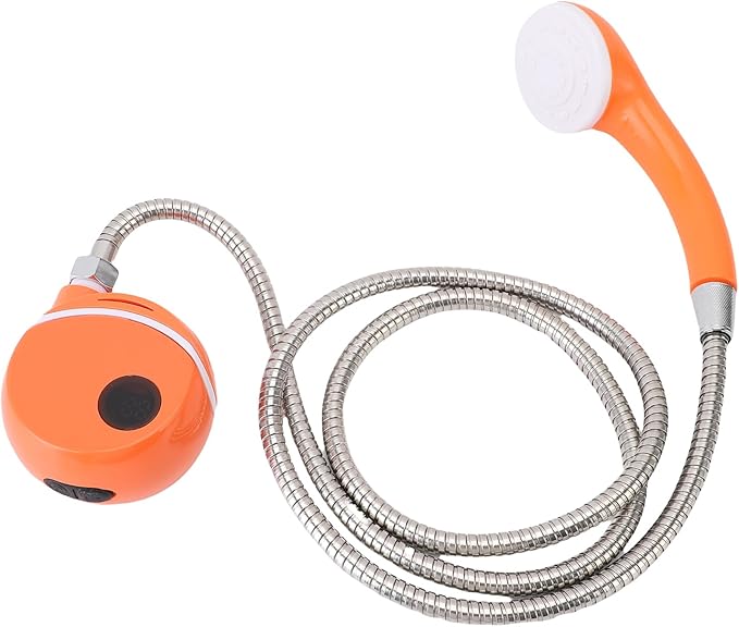 Kikumi Portable Camping Shower 2200 MAh Rechargeable Shower Pump with Shower Head for Walks for Car Pet Washing
