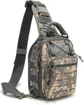 Tactical Sling Bag Pack Military Shoulder Bag Chest Pack Messenger Molle Sport Backpack Hiking Daypack Men Women (ACU)