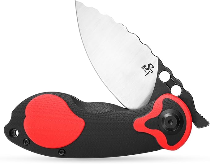 Sitivien ST161 Folding Pocket KnifeDC53 Steel Blade with G10 Handle Chinese Zodiac Series EDC Tool Knife for CampingHikingHuntingFishing(Red)