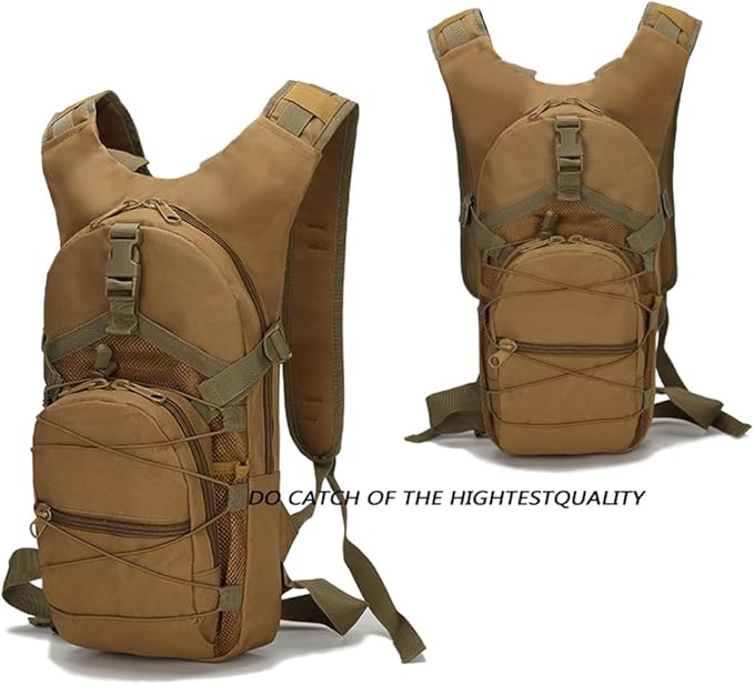 Tactical Backpack Small Military Daypack Assault Pack Rucksack Bag for Travel Hiking Running Outdoor Sports (Mud Color)