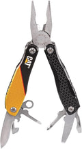 Cat 12-in-1 Multi Tool Stainless Steel Pocket Tool with Pliers Knife Screwdrivers Bottle &amp Can Opener – Lightweight Anodized Aluminum Handle for Camping Outdoor Auto RV &amp Everyday Use -