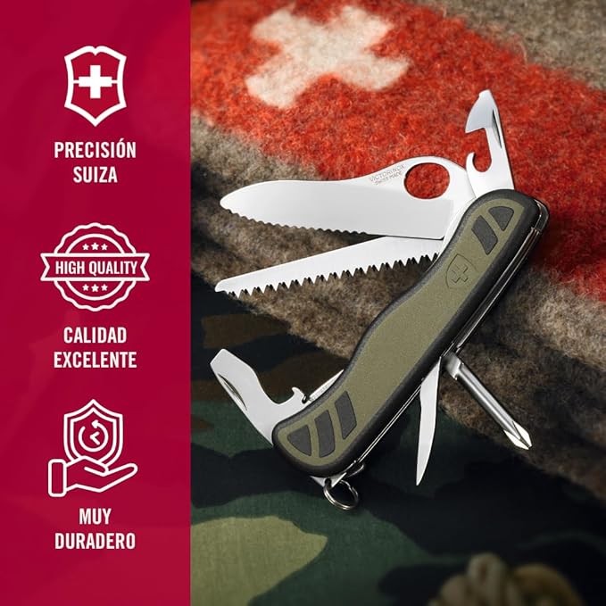 Victorinox Swiss Soldier Knife 08 10 Functions Olive/Black