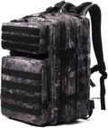 Tactical Backpack Military Molle Hiking 45L Multifunctional camouflage sport mountaineering in camouflage black