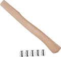 Happyyami Wooden Hatchet Handle Replacement Set with Wedges Sturdy Wood Handle for Woodworking Outdoor Chopping and Camping