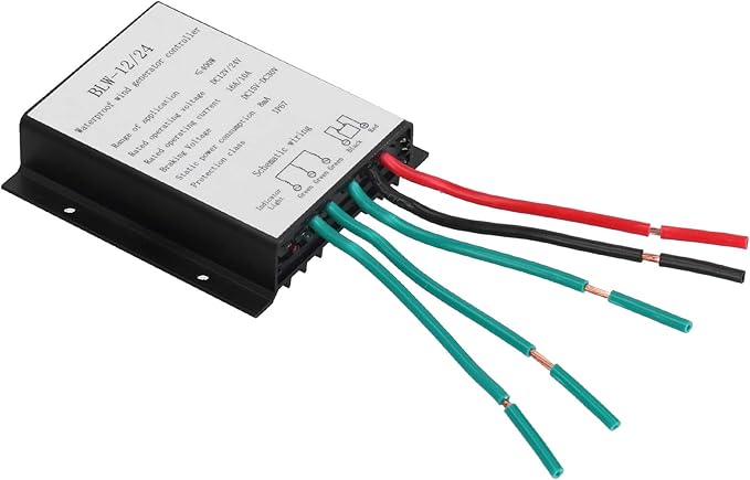 Wind Turbine Charging Controller High Efficiency IP67 Waterproof 10-16A DC12/24V Aluminum Alloy Generator Controller (for Wind Turbine)