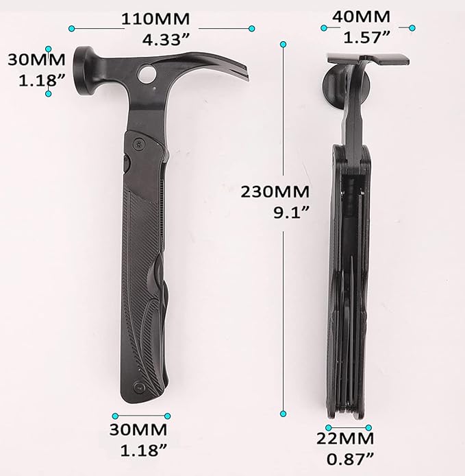 Outdoors Tactical Engineer Nail Remover Hammer Multifunctional Tent Stake Mallet Camping Portable Hammer Hiking Tools