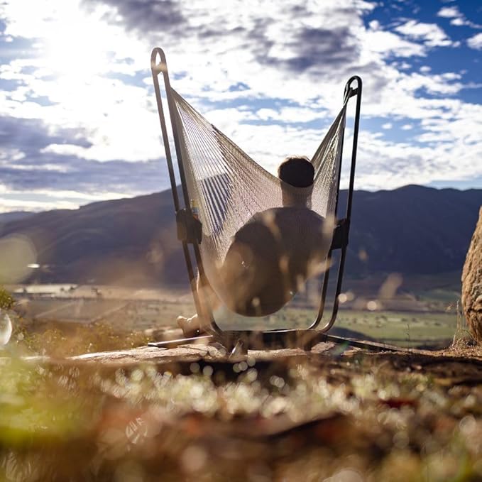 The Vista Hammock Stand by Yellow Leaf Hammocks - 330lb Max - Lightweight Portable Hammock Swing Chair Stand Easy Assembly Compatible with Yellow Leaf Hammock Chairs Only Color: Deep Charcoal