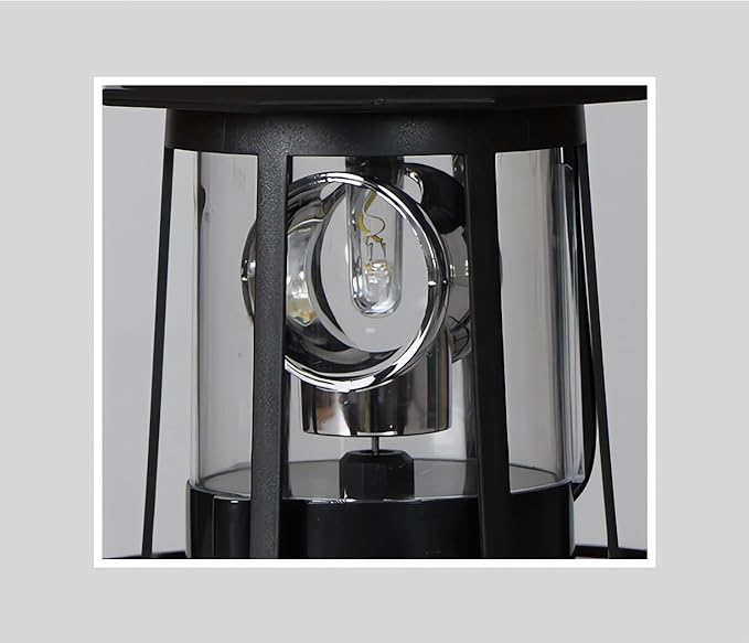 Solar Lighthouse Rotating Light - 360 Degree Light Houses Lamp For Yard IP65 Waterproof Durable Lighthouse Lamps Towers Statue Lights For Outdoor Garden Pathway Patio (Black -Large - Style B)