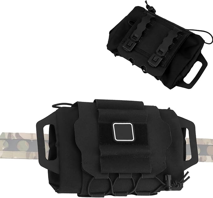 Tactical First Aid Pouch Kit: 0.177kg Ultra-Light Modular Belt/MOLLE/Pack Mount Reinforced Tactical Medic Roll