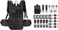 FRTKK Tactical Hydration Backpack and Kit of 34 Attachments for Tactical Backpack Belt Molle Bags Accessories Kit with Molle Pouch