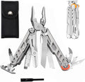 23-in-1 Multitool Pliers with ScissorsWindow Breaker Saw ScrewdriversRope CuttersFlint High-carbon Steel Multi Tool with Carrying Pouch Ideal for Camping Survival and Gift for Him Dad Men