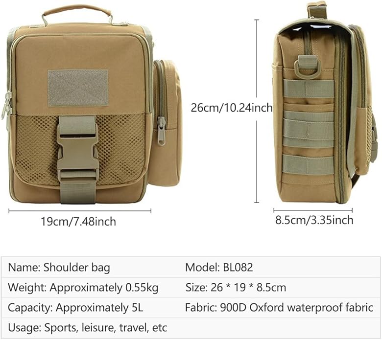 Small Canvas Messenger Bag Classic Vintage Shoulder Bag Tactical Bag Crossbody Casual Pack
