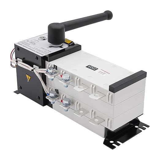 110V 250A Dual Power Industrial Automatic Transfer Switch 4P Dual Power Generator Changeover Switch for Hospitals High-Rise Buildings Shopping Malls Factories Support Manual/Auto Adjustment