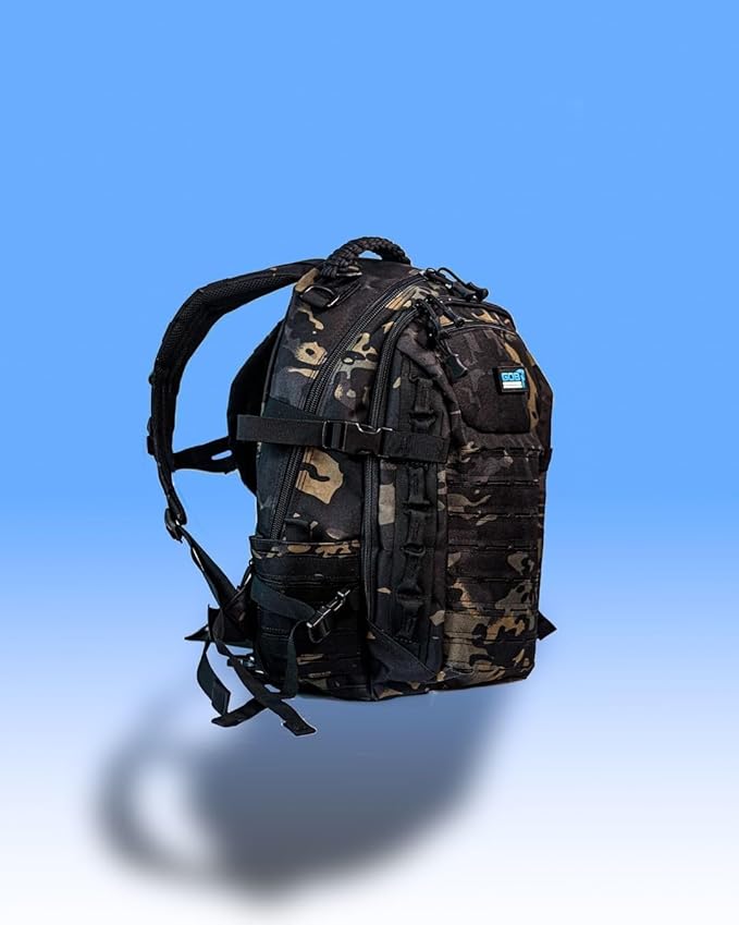 GODFATHER OF BODYBUILDING Flagship Backpack by Charles Glass - The Ultimate Multi-Functional Gym &amp Adventure Bag Large Camouflage