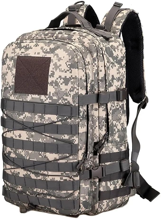 Tactical Hiking Camping Backpacks Molle 45L Rucksack Sport Travel Bags Large Capacity Fishing Bag(ACU)