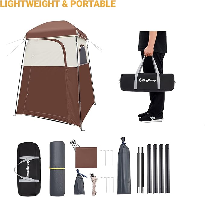 KingCamp Camping-Privacy-Shelters Camping Shower Tent with Shower Bag