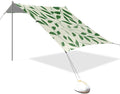 xigua Leaves Beach Tent Sun Shelter with Carrying Bag - Silver Coated Oxford Fabric Beach Canopy for Beach Camping Fishing - Includes Windproof Ropes Sandbags &amp Stakes