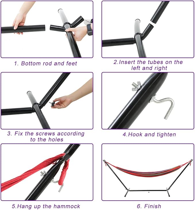 9ft Hammock Stands Portable Hammock Stand Only Hammocks with Carrying Bag for Outdoor Patio Porch(NO Hammock)