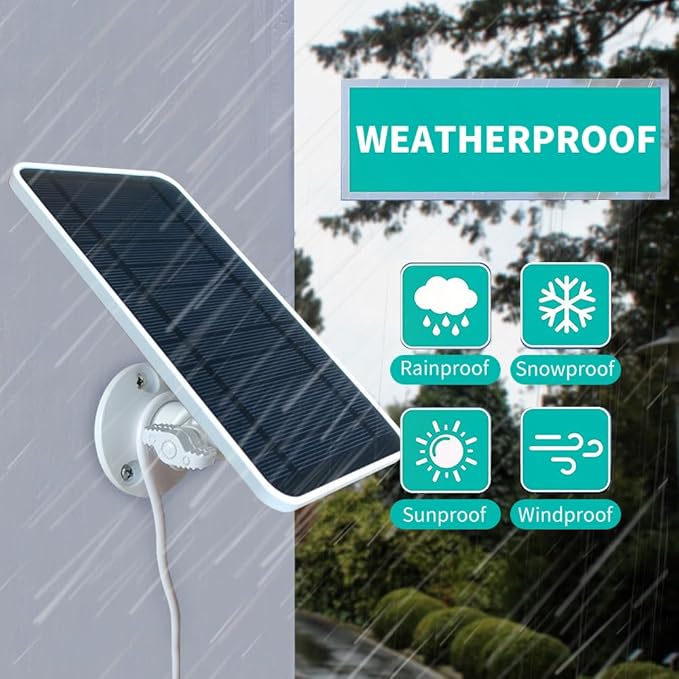 DIANMU Solar Panel Charger for Arlo Pro 5S 2K Pro 4 Pro 3 Ultra 2 Ultra 2 XL Pro 4 XL Go 2 - with 13FT Magnetic Cable 360° Adjustable Aluminum Alloy Mount (Not for Pro/Pro2/Essential) - 2 Pack