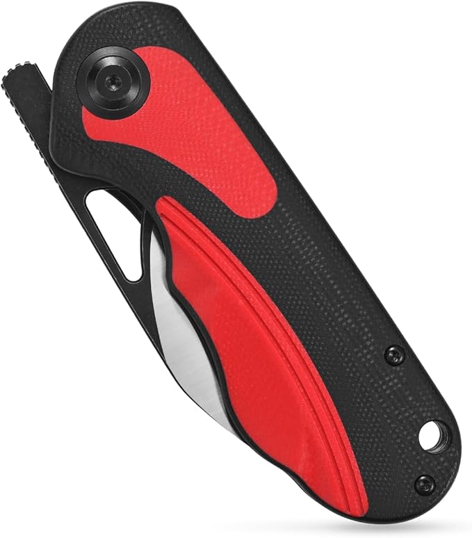 Sitivien ST156 Pocket Folding Knife Sandvik 14C28N Steel Blade with G10 HandleChinese Zodiac Series EDC Tool Knifes for Camping Hiking Survival Fishing(Red)