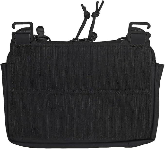 Removable Tactical G-Hook Front Flap Double Stack Abdominal Fanny Pack with 5.56mm Triple Magazine Insert and Kangaroo Pouch